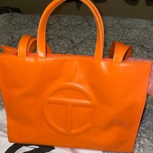 Orange medium telfar bag
